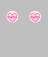 MAMA Heart Studs | Pink