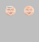 MAMA Heart Studs | Peach