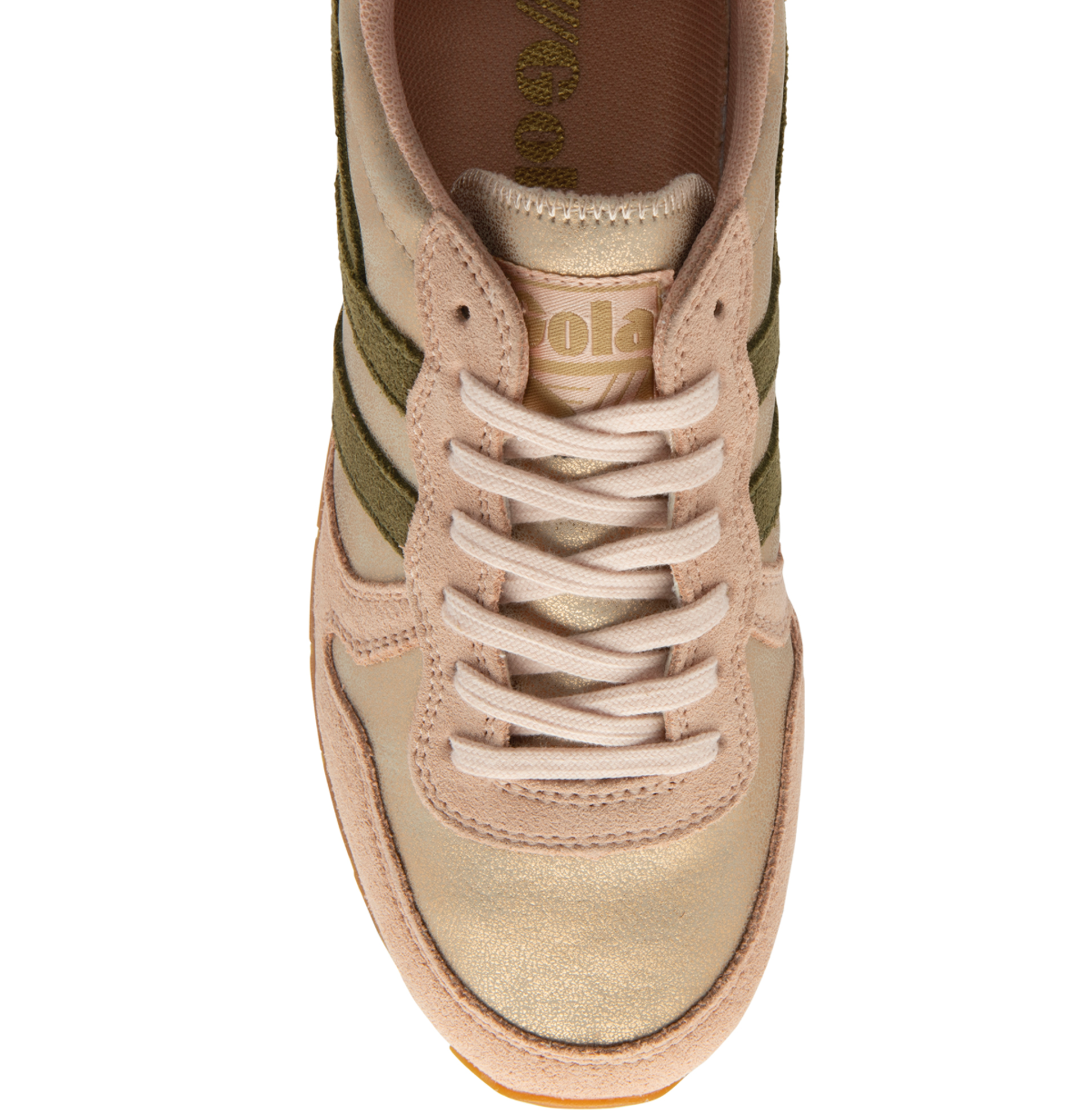 Daytona Blaze Sneaker by Gola | Rose Gold/Khaki/Coral Pink