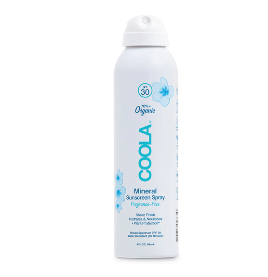Mineral Body Sunscreen Spray SPF 30 by Coola | Fragrance Free - Zen&Zip