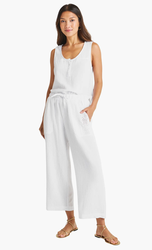 Kit Gauze Eyelet Pant