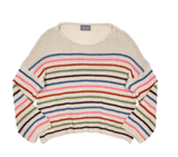 Sierra Striped Cropped Crew Cotton