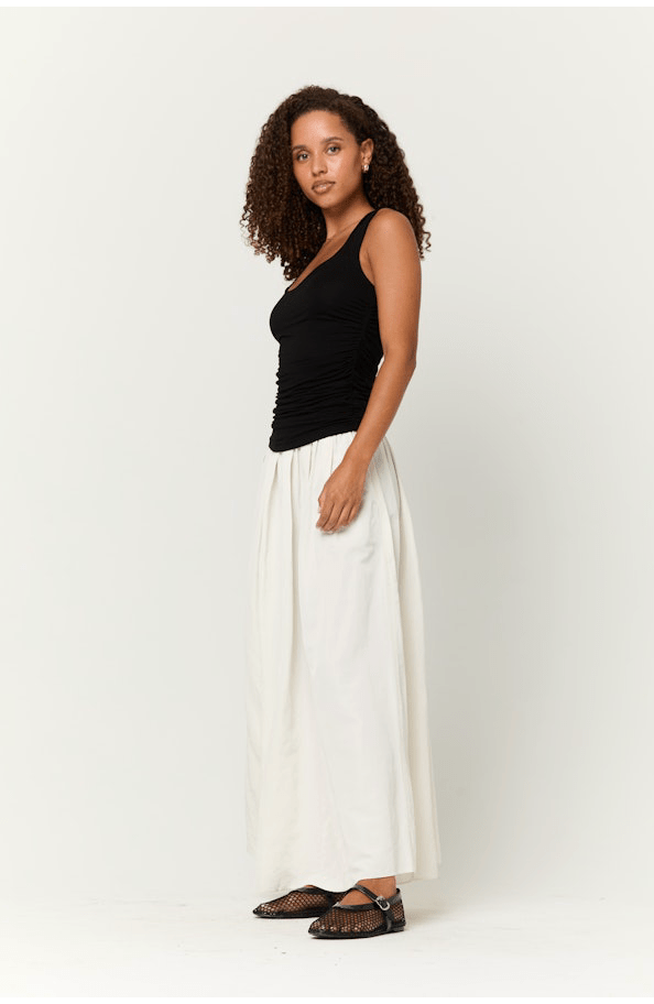 Yulia Sweetheart Neck Seamless Tank by Project Social T | Black