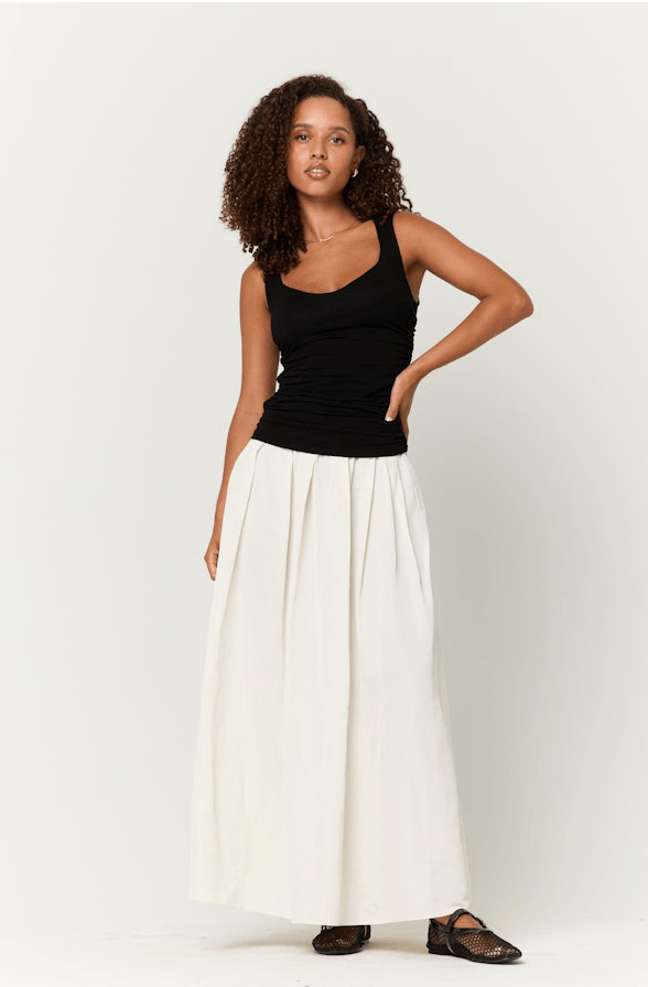 Yulia Sweetheart Neck Seamless Tank by Project Social T | Black