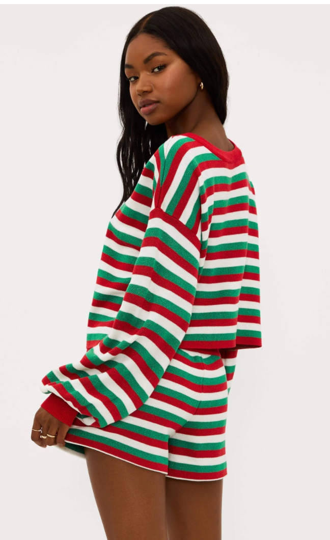 Beach Riot Ava Sweater Merry Stripe