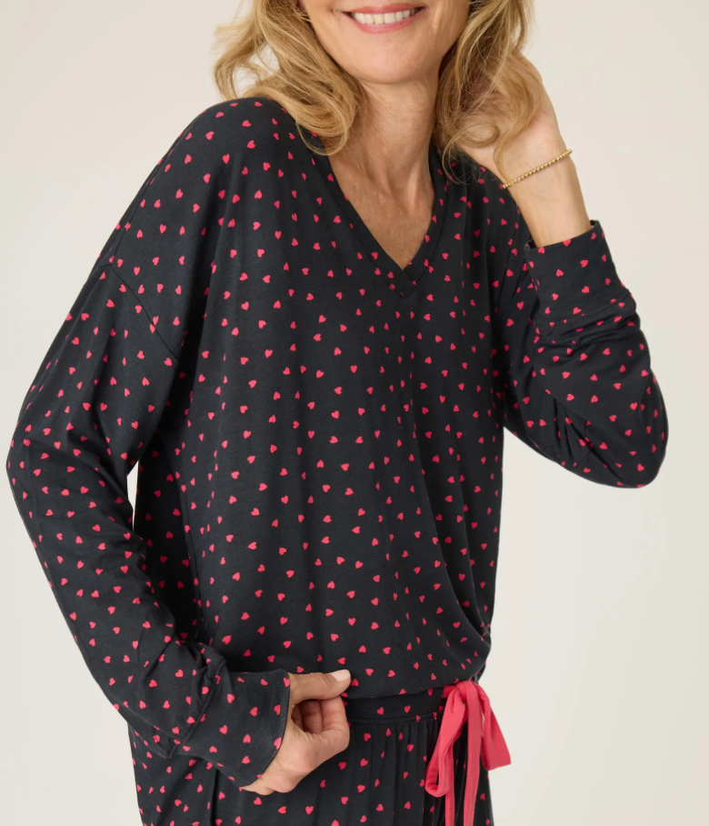 Sweet Dreams Jersey LS Top by P.J. Salvage | Black