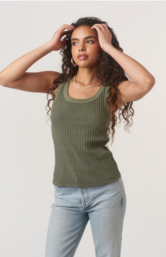 Cooper Sweater Rib Tank by Project Social T | Rosemary - Zen&Zip