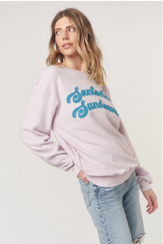 Tequila Sunrise\Santorini Sunset  Reversible Sweatshirt by Project Social T | Frosted Violet - Zen&Zip