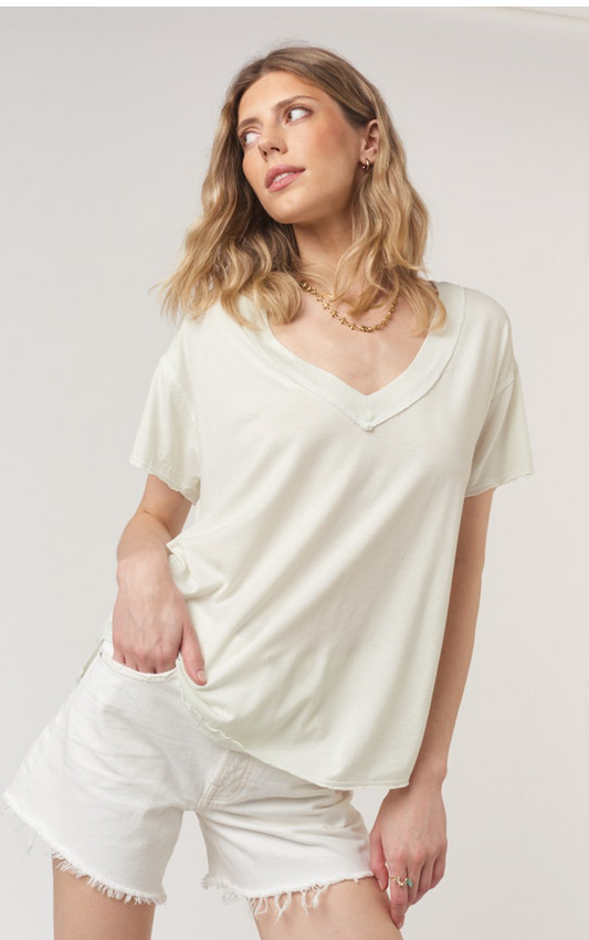 Baltimore VNeck Tee by Project Social T | Teal Mist - Zen&Zip