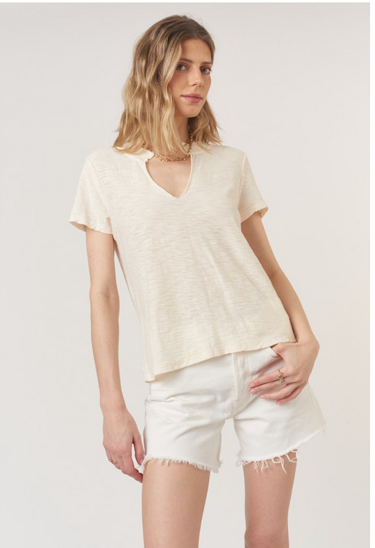 Plata Notched Tee by Project Social T | Oat - Zen&Zip