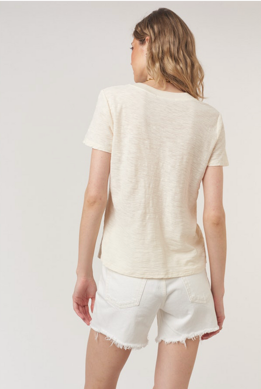 Plata Notched Tee by Project Social T | Oat - Zen&Zip
