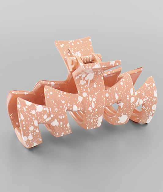 Painted Acrylic Claw Hair Clip | Peach - Zen&Zip