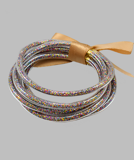 Flexible Jelly Bangle Set | Multi - Zen&Zip