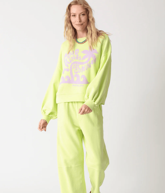 Balloon Sweatshirt Retro by Electric and Rose | Lime