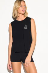 Salute Jagger Tank by Spiritual Gangster | Black