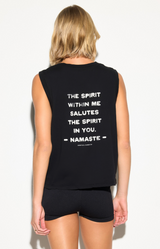 Salute Jagger Tank by Spiritual Gangster | Black