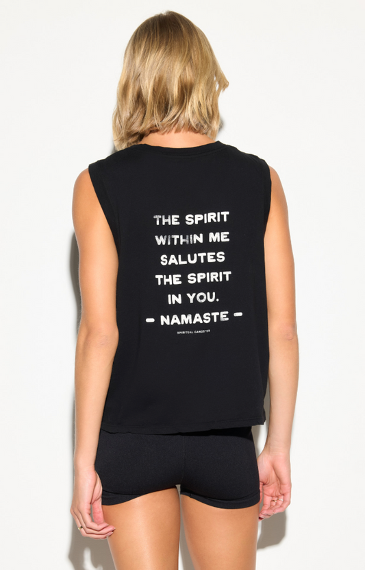 Salute Jagger Tank by Spiritual Gangster | Black