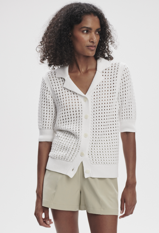Ellie Knit Shirt by Varley | White