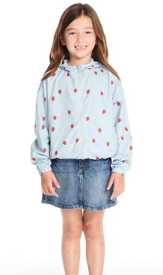 Zip Up Hoodie by Chaser Kids | Allover Strawberries