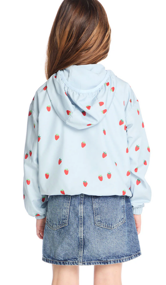Zip Up Hoodie by Chaser Kids | Allover Strawberries