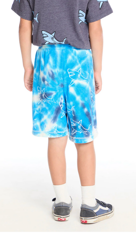 Shark Bite Short by Chaser Kids | Ocean Tie Dye