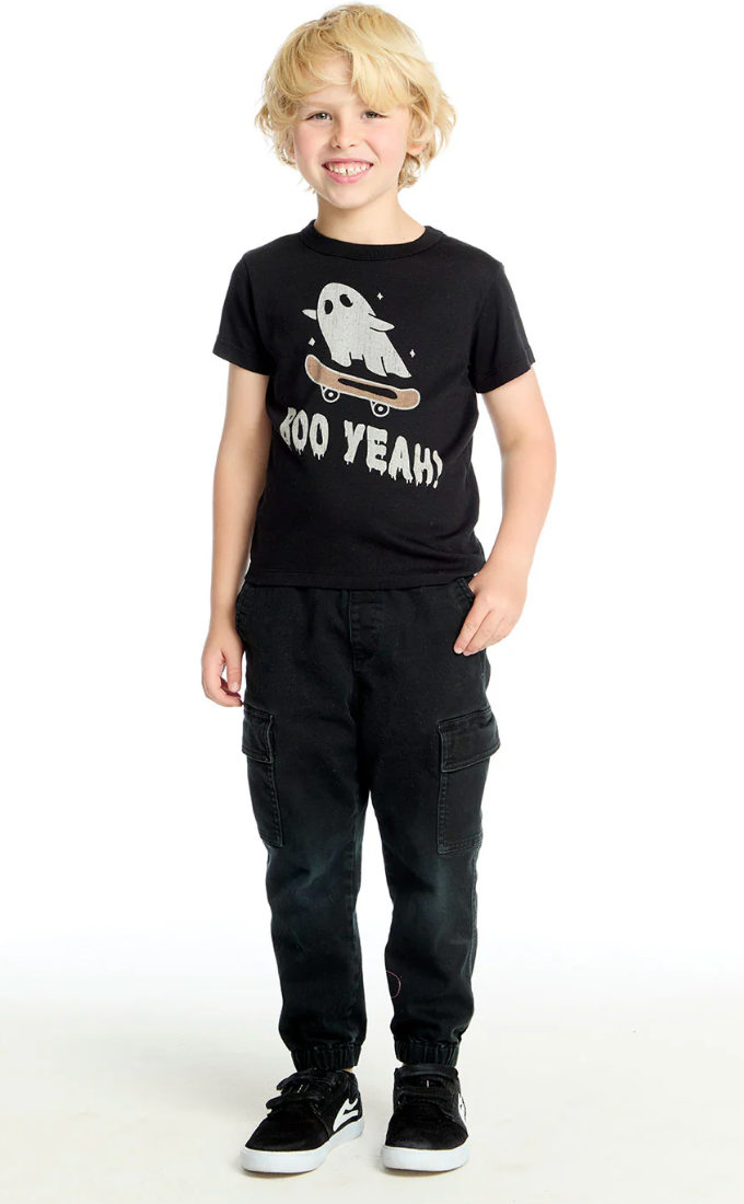 Boo Yeah Skate Tee by Chaser Kids | Black