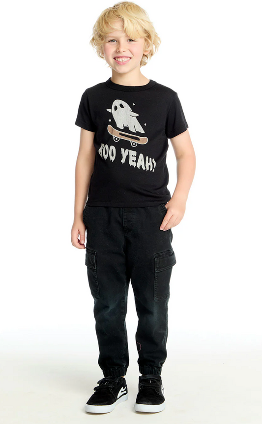 Boo Yeah Skate Tee by Chaser Kids | Black