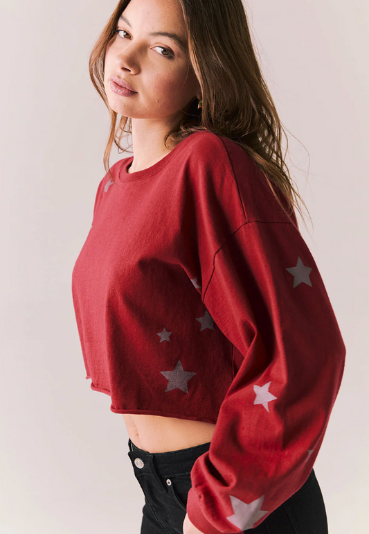 Distressed Stars by Chaser | Carmine Red