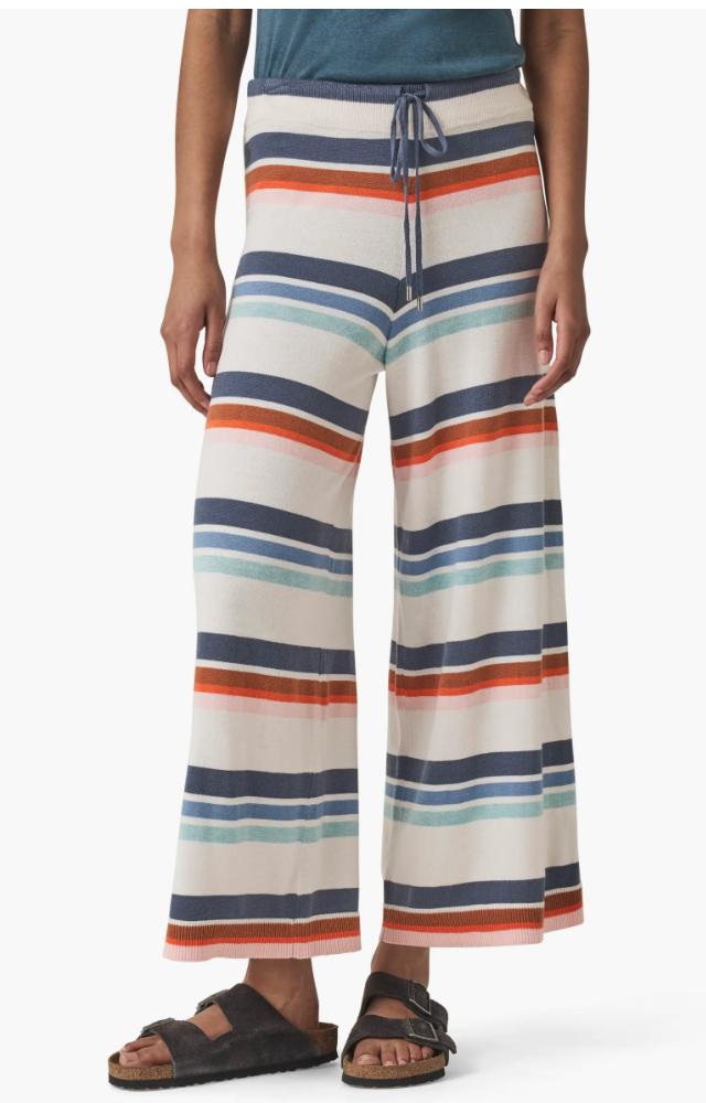 Polly Stripe Crop Sweater Pant by Splendid | Moonstone Multi Stripe
