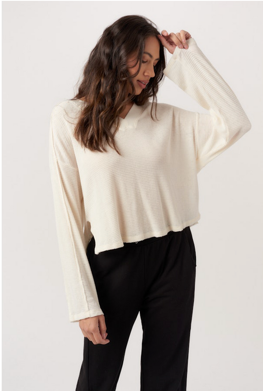 Underground Burnout Thermal Neck LS by Project Social T | Natural/Spice