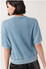 Sage Burnout Thermal Tee by Project Social T | B/O Alpine Blue