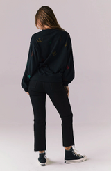 Allover Icons Top by Chaser | True Black - Zen&Zip