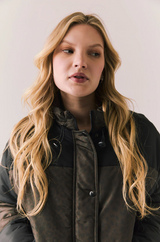 Whistlerrr Puffer Jacket by Chaser | Leopard Love/True Black