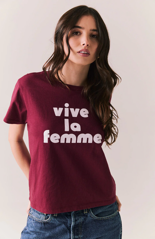 Viva La Femme Tee by Chaser | Cabernet