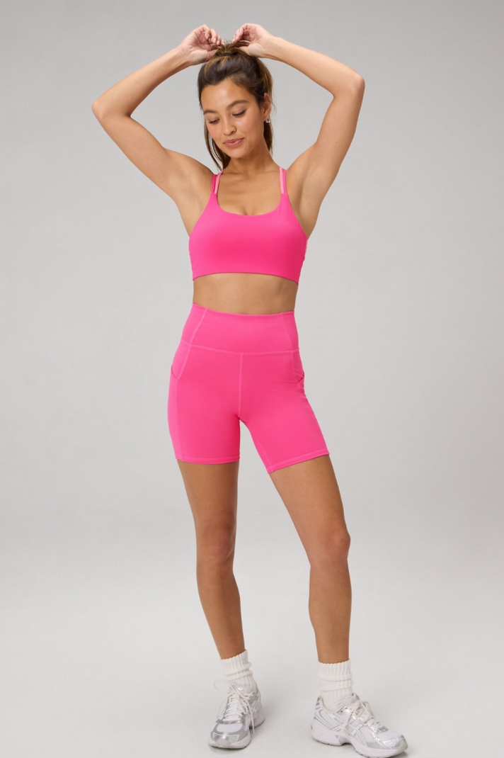 Oasis High Waisted Short 6” by Fabletics | Pink Crush