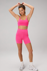Oasis High Waisted Short 6” by Fabletics | Pink Crush