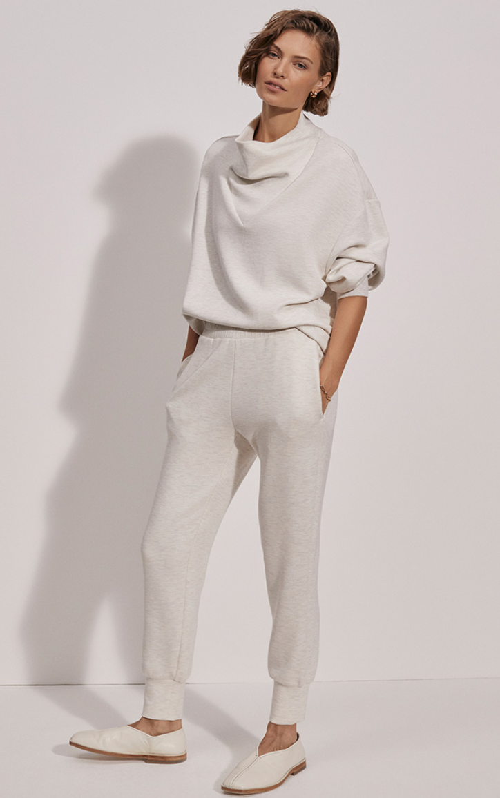 The Slim Cuff Pant 27.5 by Varley | Ivory Marl