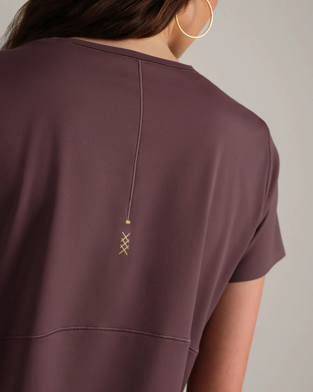 Serene Cropped Short Sleeve by Rhone | Deep Mauve