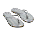Indie Classic Thin Strap Sandal by Solei Sea | Metallic Silver