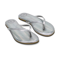 Indie Classic Thin Strap Sandal by Solei Sea | Metallic Silver