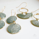 Emerald Fern Moon Shadow Earrings