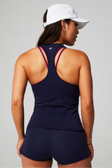 Feather Tech+ Racerback Tank by Fabletics | Deep Navy