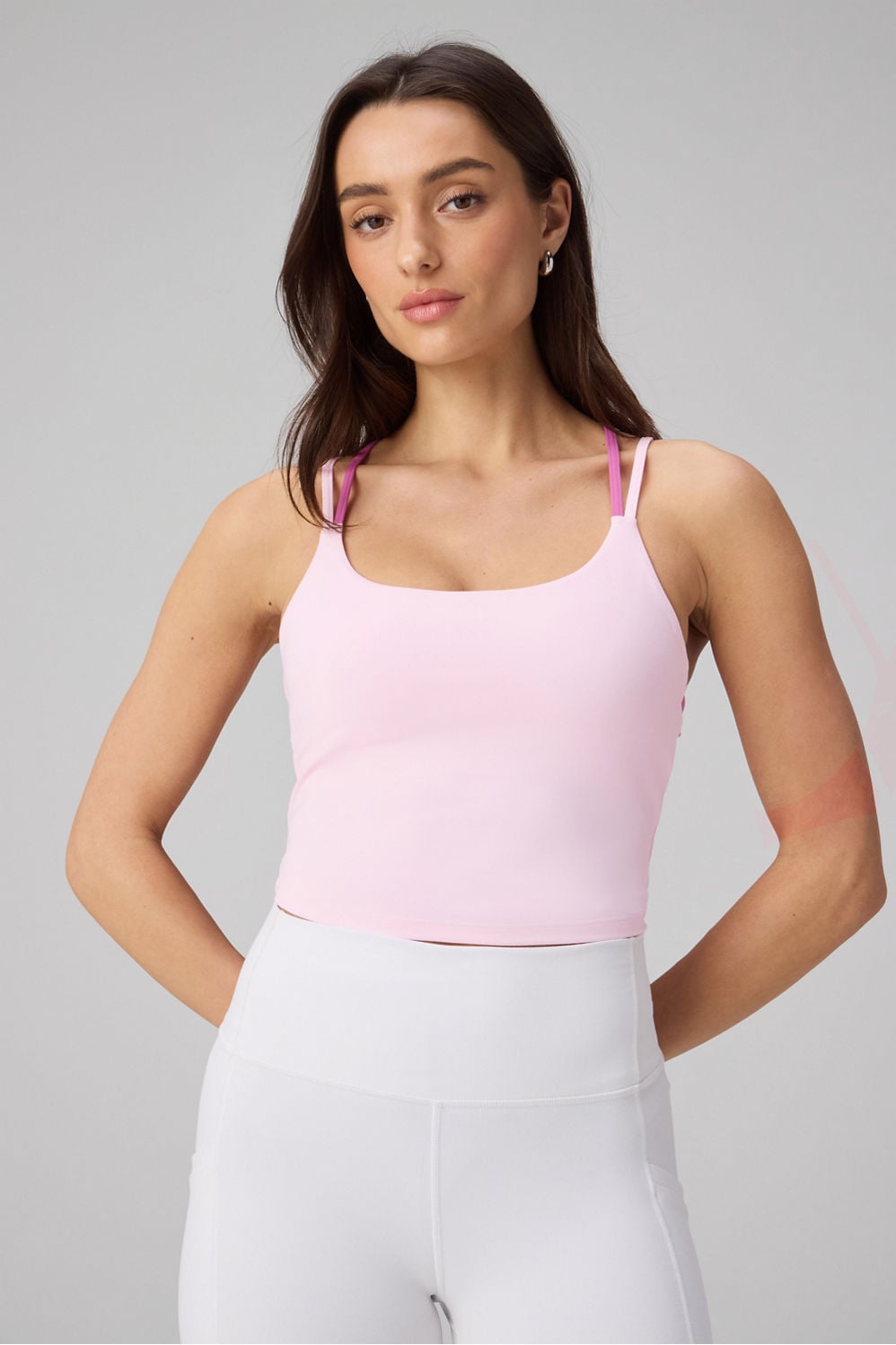 Principal Built-In Bra Tank by Fabletics | Soft Pink/Wanderlust