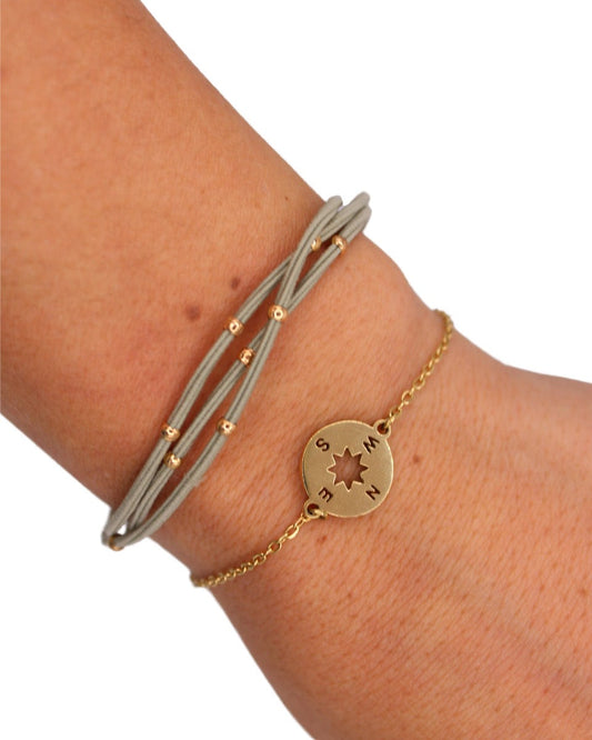 Compass Charm Bracelet Set - Zen&Zip