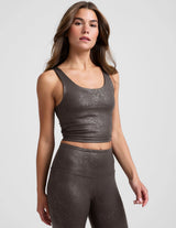 Powershine Sport+Street Cropped Tank by Beyond Yoga | Viper Espresso