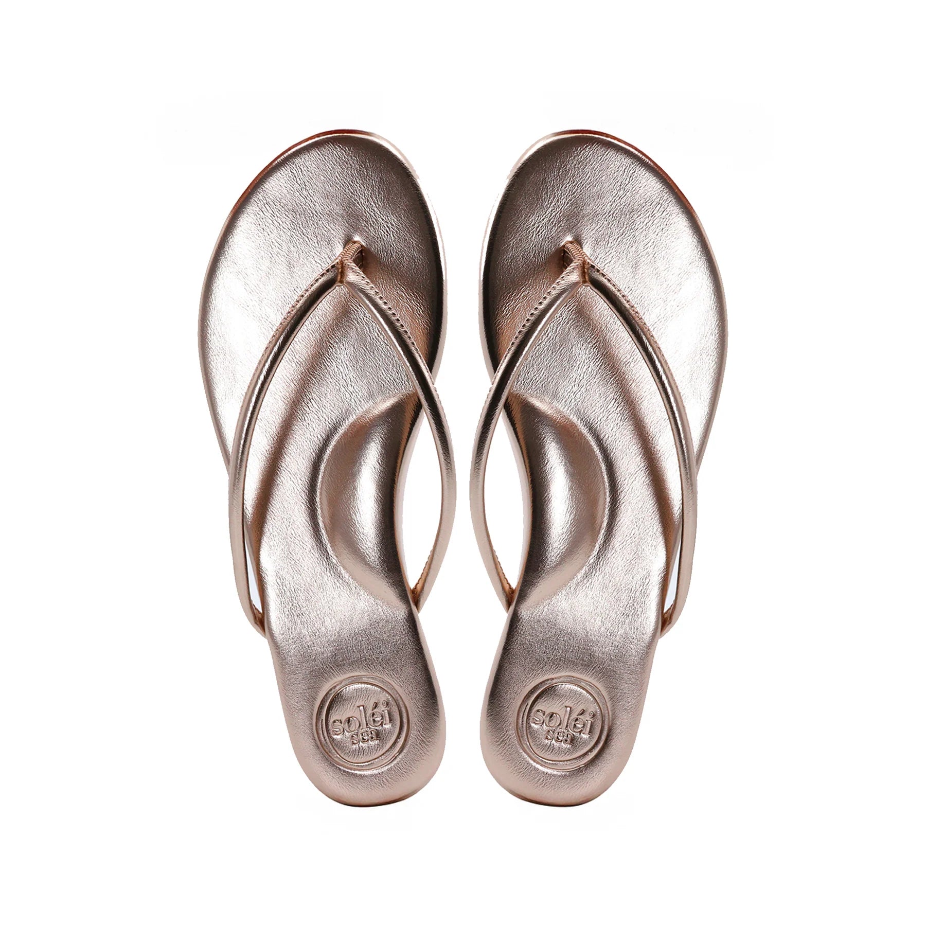 Vivie Stitch Strap Sandal by Solei Sea | Blush Gold