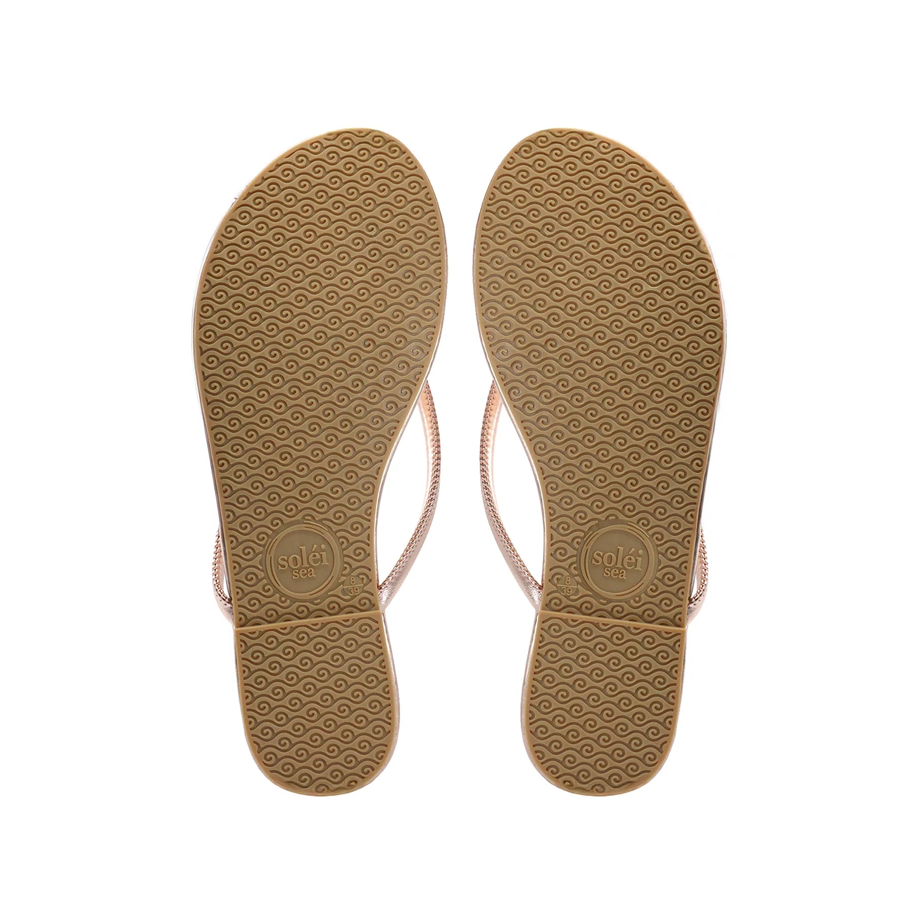 Vivie Stitch Strap Sandal by Solei Sea | Blush Gold