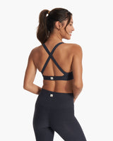 Elevation Ruched Bra Midnight Heather