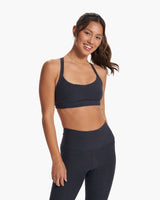 Elevation Ruched Bra Midnight Heather