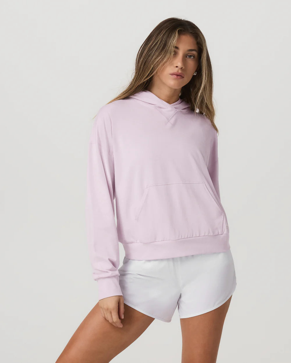Halo Modern Pullover Hoodie by Vuori | Lilac Breeze Heather